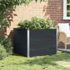 vidaXL Lit surélevé Anthracite 100 x 100 x 77 cm Acier Voir les images du produit 2