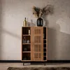 FURNLUX Weinschrankschieber Akazie Und Schwarz 80cm / Produktbild-Vorschau 3