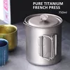 Lixada 750ml titanový hrnek na kávu French press hrnec na Náhled obrázku produktu 7