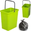 A collage of a green trash can and a black trash bag on a white background. Náhled obrázku produktu