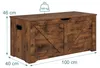 Relaxdays Sitzbank mit Stauraum, Deckel, HxBxT: 46 x 100 x Produktbild-Vorschau 4