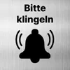 Bitte klingeln Schild Dibond/Alu 3 mm 12x12cm mit Klebepad Produktbild-Vorschau 1