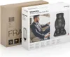 A product box for a shiatsu massage seat mat, with a cardboard box to the left and the product packaging to the right. The product packaging shows a man driving a car and an image of the massage mat. Náhľad obrázku produktu