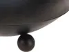 A close-up of a dark brown, spherical foot attached to the underside of a dark brown, bowl-shaped object, likely a fire pit. Anteprima dell’immagine prodotto