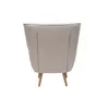 Miliboo - Sessel im gemustertem Samtdesign beige Holzfüße Produktbild-Vorschau 5