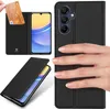 A collage of images showing a black phone case with a credit card inserted, a phone inside the case, and a hand holding the case. Podgląd zdjęcia produktu