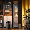 SoBuy BZR158-W Hochschrank Badschrank mit Wäschesack Produktbild-Vorschau 3