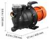Pompe de jardin VEVOR, 1300 W, 230 V, débit max. 4800 l/h, Voir les images du produit 8