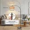 lampadaire 183cm Salon avec abat-jour en rotin, Lampadaire Voir les images du produit 3