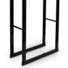 The image shows the lower part of a black metal firewood rack. Produktbild-Vorschau