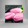 Bilder auf glas - Tulpen Tau Steine Pflanze - 40x40cm - Produktbild-Vorschau 3