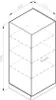Vorratsschrank Vicco R-Line Goldkraft Eiche 60 cm, Model Produktbild-Vorschau 3