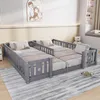 ProximaX Doppelbett mit Zaun 90x200cm, Kiefernholzbett mit Produktbild-Vorschau 14