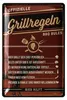 Retro Blechschilder Grillen - GRILLREGELN Schild - BBQ Produktbild-Vorschau 7
