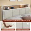 AODEMOKO Polsterbett 140 x 200cm, Bettgestell mit USB Produktbild-Vorschau 8