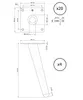 Technical drawings and dimensions for furniture legs, including mounting plates and screws. Produktbild-Vorschau