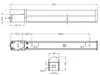 Technical drawing with dimensions of a light fixture. Produktbild-Vorschau
