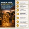 2x LED Lichterkette 20m 200 LEDs Warmweiß 8 Modi Produktbild-Vorschau 9