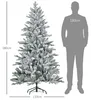 HOMCOM Künstlicher Weihnachtsbaum, 180 cm Christbaum mit Produktbild-Vorschau 3