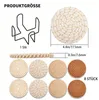 8er-Set Runder Glasuntersetzer aus Baumwolle mit Halter, Produktbild-Vorschau 6