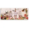 Leinwandbild Vögel und Blumen 90x30 Feeby Beige bild für Produktbild-Vorschau 2