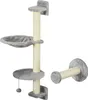 PawHut Wand-Kletterregal für Katzen, 4-teiliges Produktbild-Vorschau 3