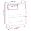 vidaXL Beistellschrank Grau 60x34x75 cm Massivholz Kiefer - Produktbild-Vorschau 10