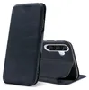 A dark blue flip case for a smartphone is shown against a white background. The case is partially open, revealing the phone's camera array. Anteprima dell’immagine prodotto