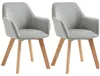 HOMCOM Eetkamerstoelen, set van 2, keukenstoel met Productafbeelding-voorbeeld 1
