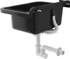 A black sink with white plumbing components is shown against a white background. Anteprima dell’immagine prodotto
