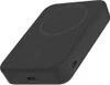 A black Belkin BoostCharge Pro magnetic wireless power bank is shown from a diagonal angle on a white background. Voir les images du produit