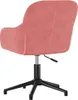 vidaXL Kancelárska stolička Swivel Pink Velvet Náhľad obrázku produktu 5