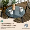 Outsunny 3tlg. Gartenmöbel Set, Balkon-Set inkl. 1 Tisch, 2 Produktbild-Vorschau 5