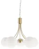 Lampadario a sfere bianche Dani, finitura ottone-bianco, Anteprima dell’immagine prodotto 1