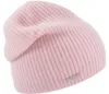 Seeberger Strickmütze-Beanie aus 100% Kaschmir im Rippmuster in rosa