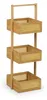 Relaxdays Badregal, 3 Ablagen mit Rattan, HxBxT: 83 x 27 x Produktbild-Vorschau 9