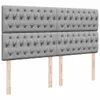 vidaXL Lit boxspring avec matelas gris clair 180x200 cm Voir les images du produit 7