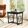 Table d'appoint carrée COSTWAY, table basse aspect marbre Voir les images du produit 3