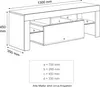SONNI TV Lowboard Weiß Hochglanz Breite 130cm TV-Schränke Produktbild-Vorschau 7