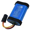 A blue lithium-ion battery pack with a black connector and wires. Produktbild-Vorschau