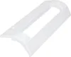 A white plastic mounting bracket with a curved base and a rectangular opening. Produktbild-Vorschau