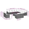 Design 14-tlg. Garten-Sofagarnitur mit Kissen Schwarz Poly Produktbild-Vorschau 8