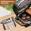 Camping Besteck, 9 Stück Edelstahl Reisebesteck mit Etui, Produktbild-Vorschau 5
