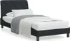 The Living Store Bettgestell mit LED-Leuchten Schwarz Produktbild-Vorschau 2