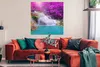 MuchoWow® Poster Wasserfall - Bäume - Regenbogen - Lila Produktbild-Vorschau 2