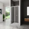 AICA Falttür 90x185cm Nischentür 5mm ESG Klarglas Produktbild-Vorschau 2