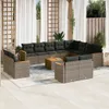 The Living Store 13-tlg. Garten-Sofagarnitur mit Kissen Produktbild-Vorschau 2