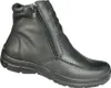 A black leather boot with a zipper closure, shown against a white background. Náhľad obrázku produktu