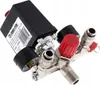 A close-up studio shot of an air compressor pressure switch with gauges. Produktbild-Vorschau