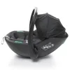 A dark gray baby car seat is shown from the side on a white background. Náhľad obrázku produktu